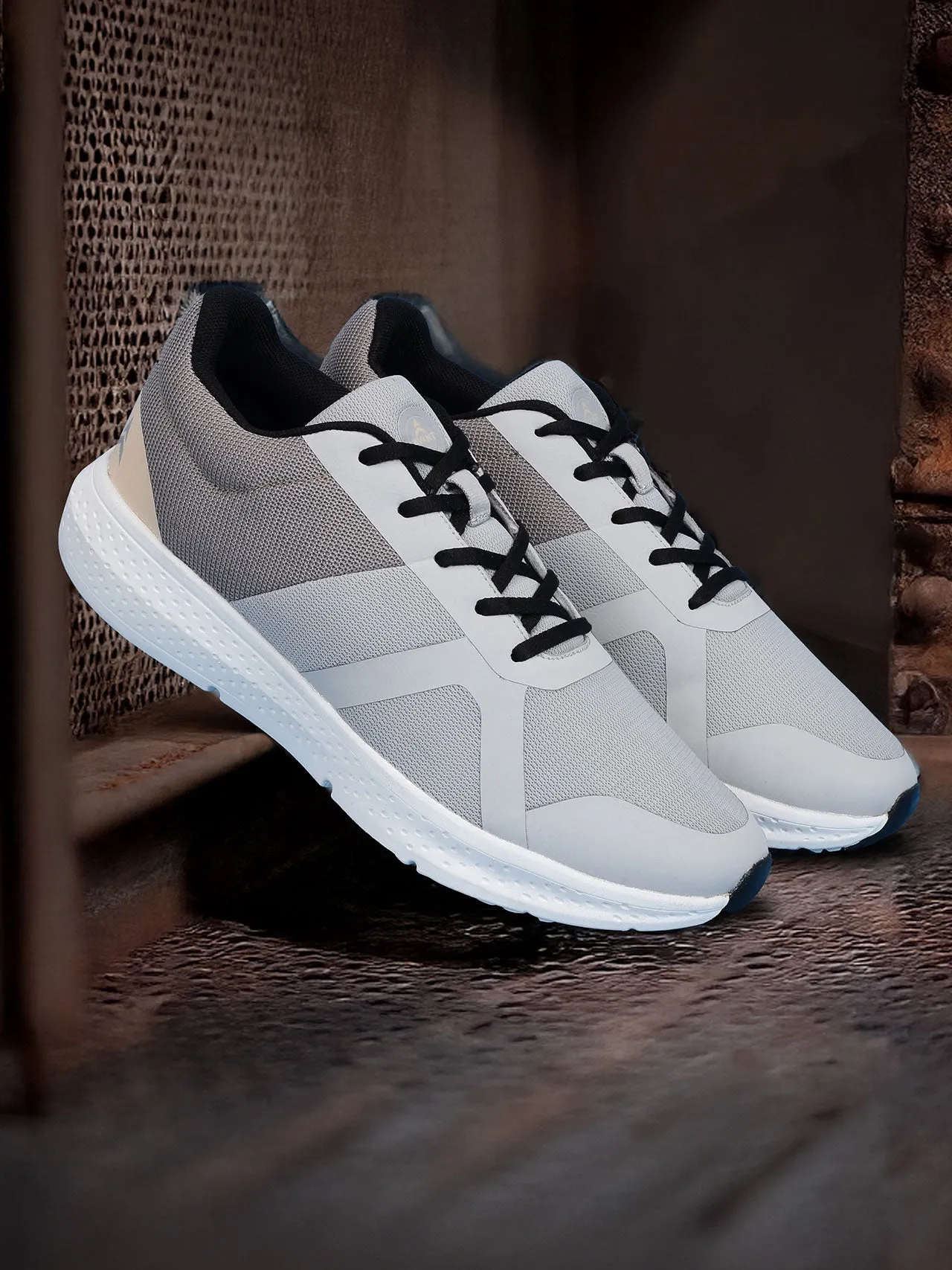 Avant Men's StrideX Running Shoes - Lt Grey/Peach
