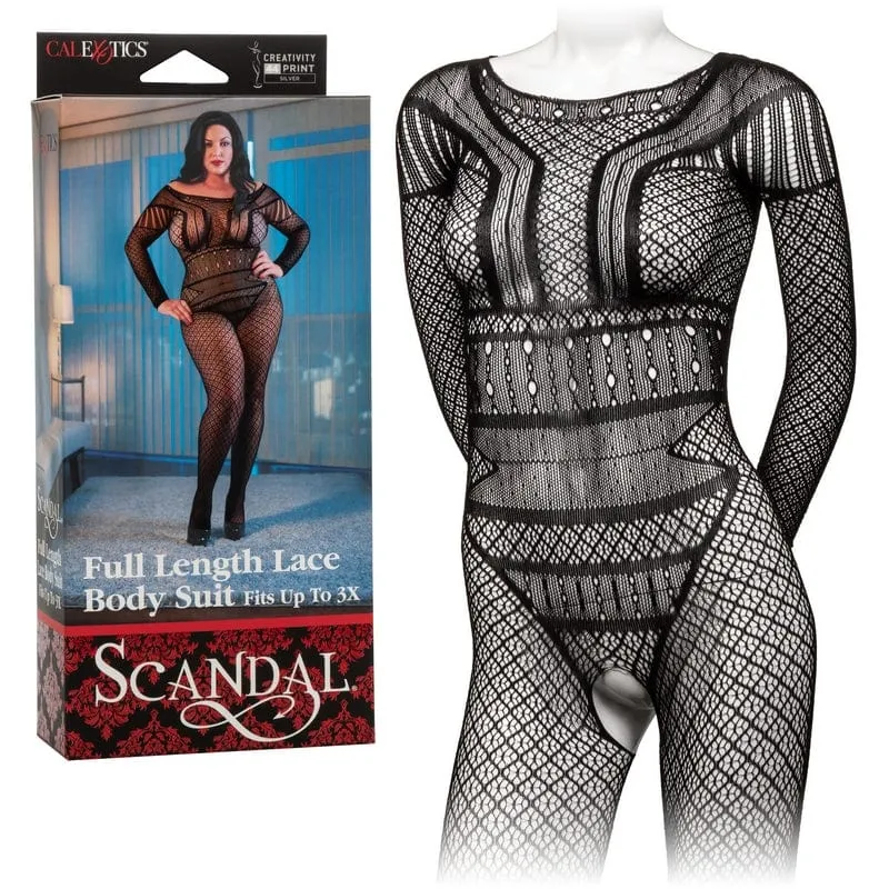 Calexotics Scandal Full Length Lace Body Suit Plus Size