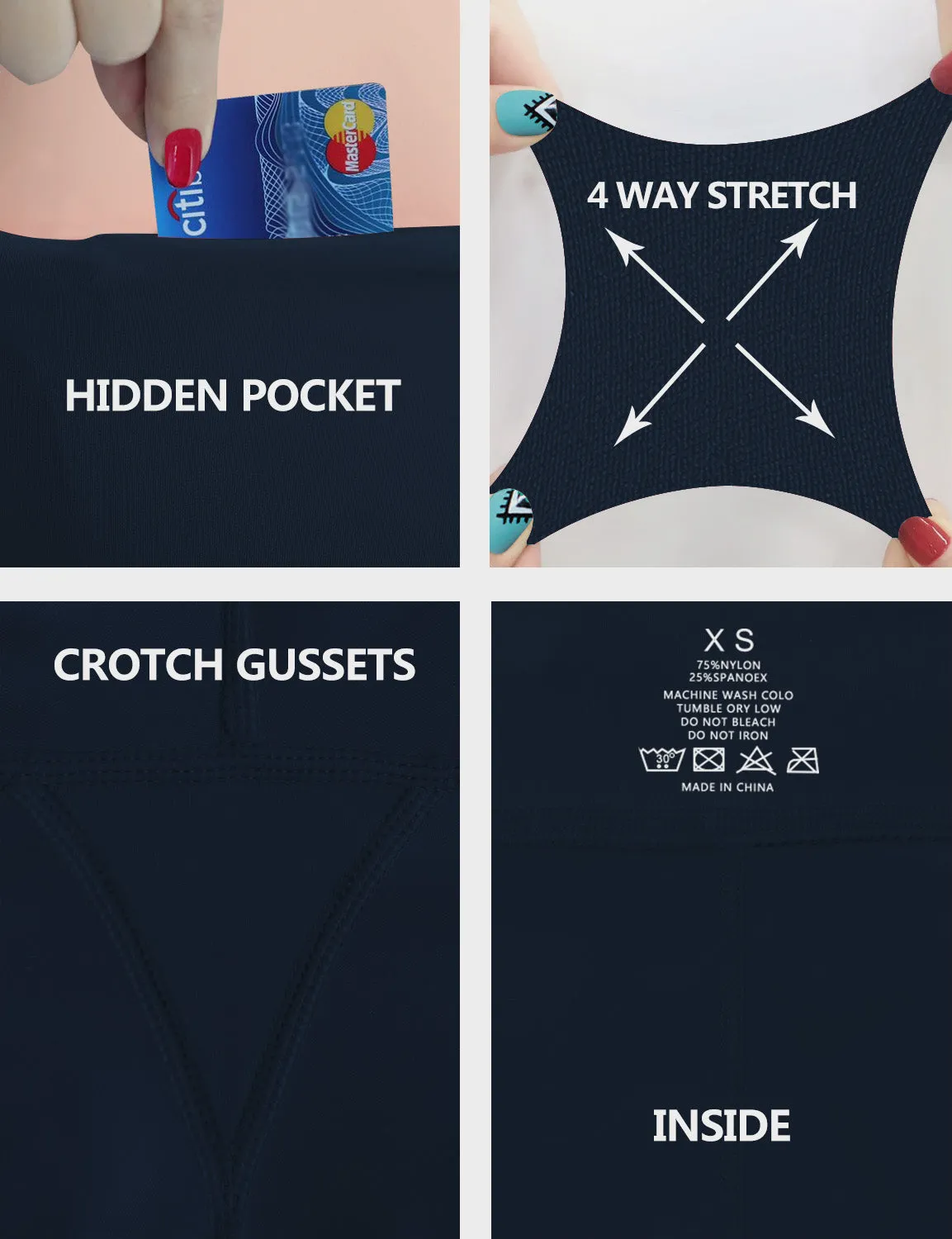 High Waist Yoga Pants darknavy_yoga