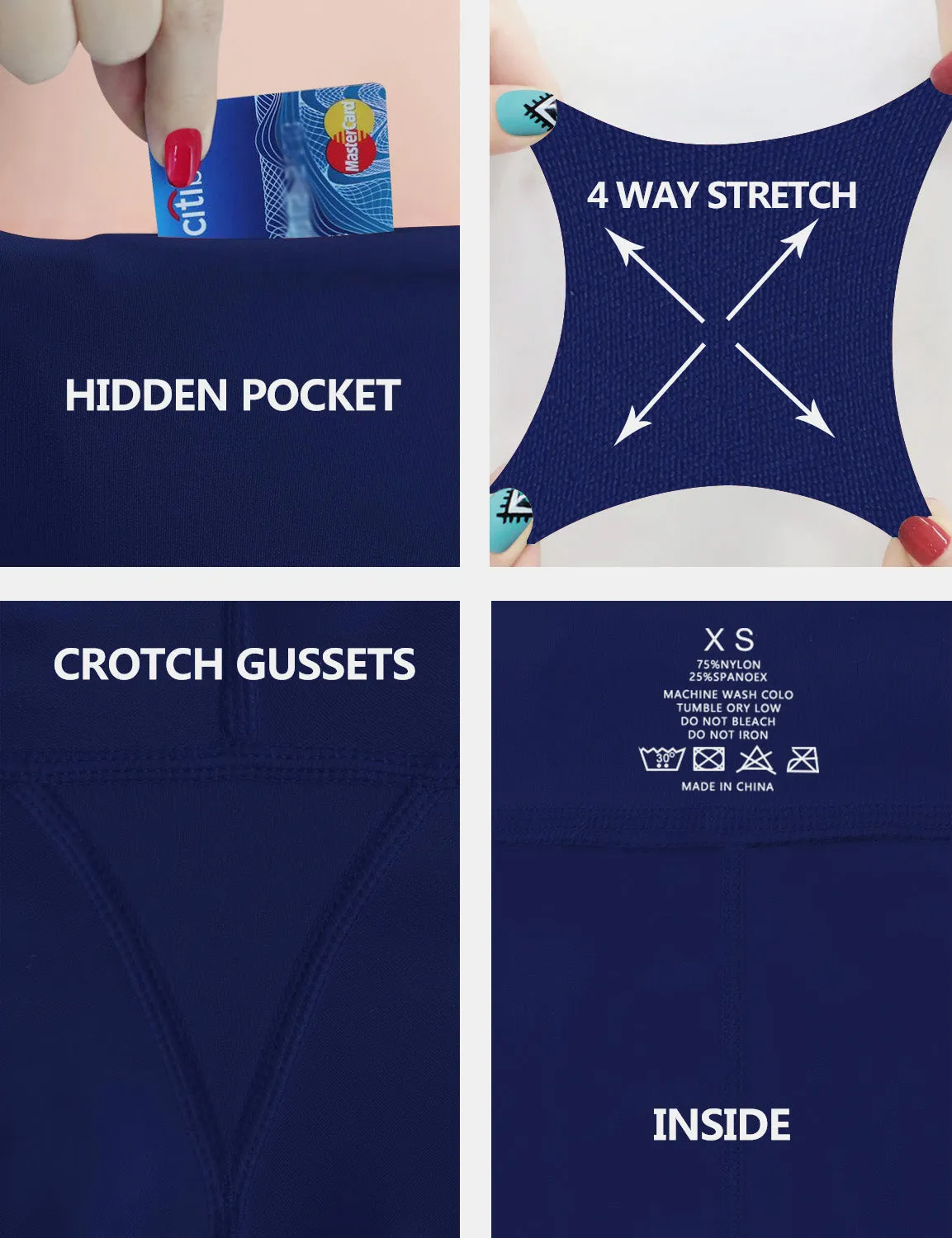 High Waist Yoga Pants navy_yoga