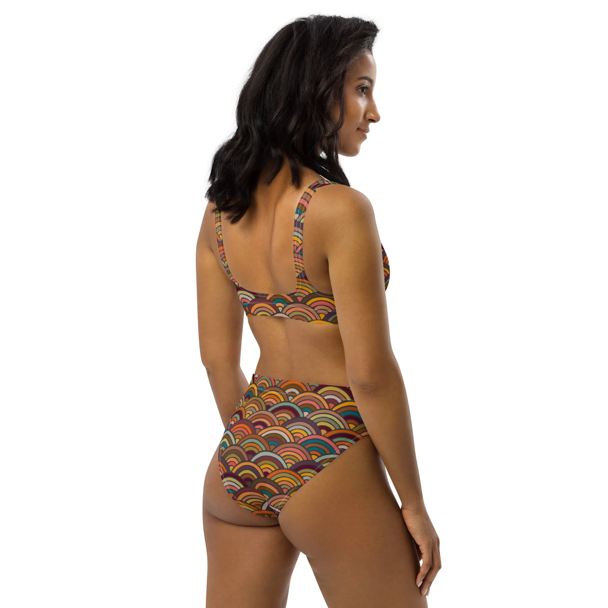 High Waisted Bikini Womens (Glamourange Luxury Bikini High Waisted - 0092 Patterns Model)