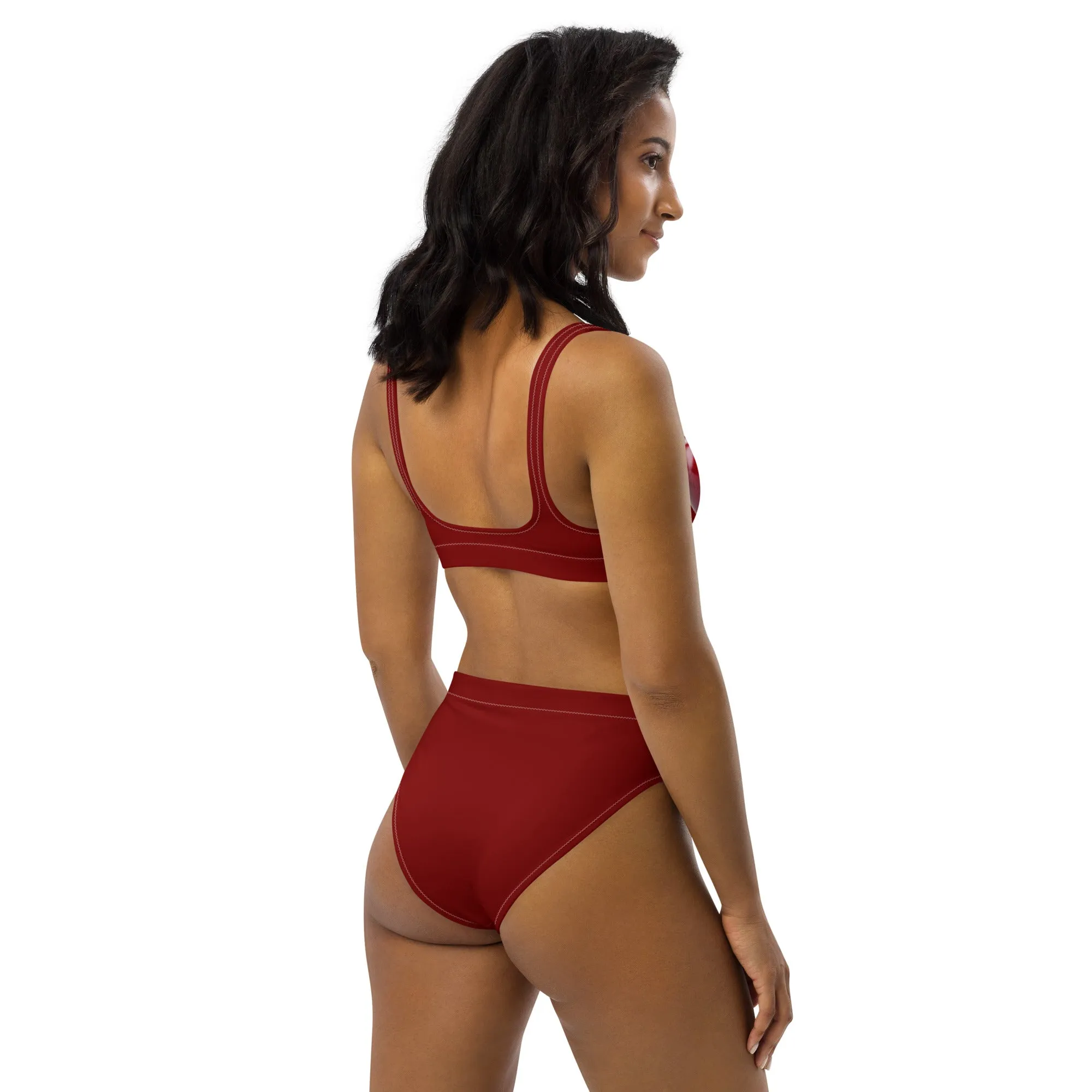 High Waisted Bikini Womens (Glamourange Luxury Bikini High Waisted - 0094 Patterns Model)
