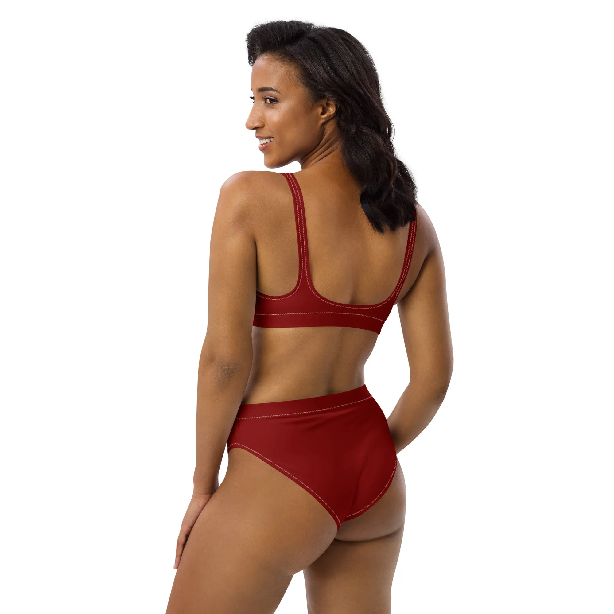 High Waisted Bikini Womens (Glamourange Luxury Bikini High Waisted - 0094 Patterns Model)