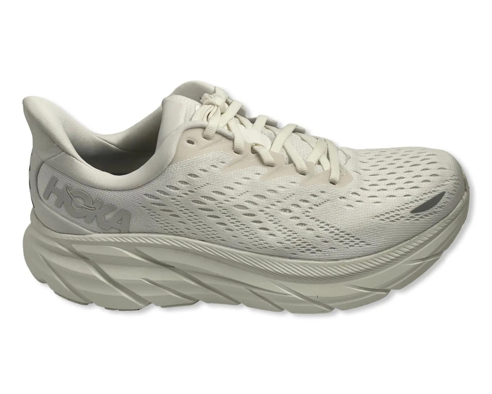 HOKA Clifton 8 Wide Runing Shoes For Women's In Pearl White