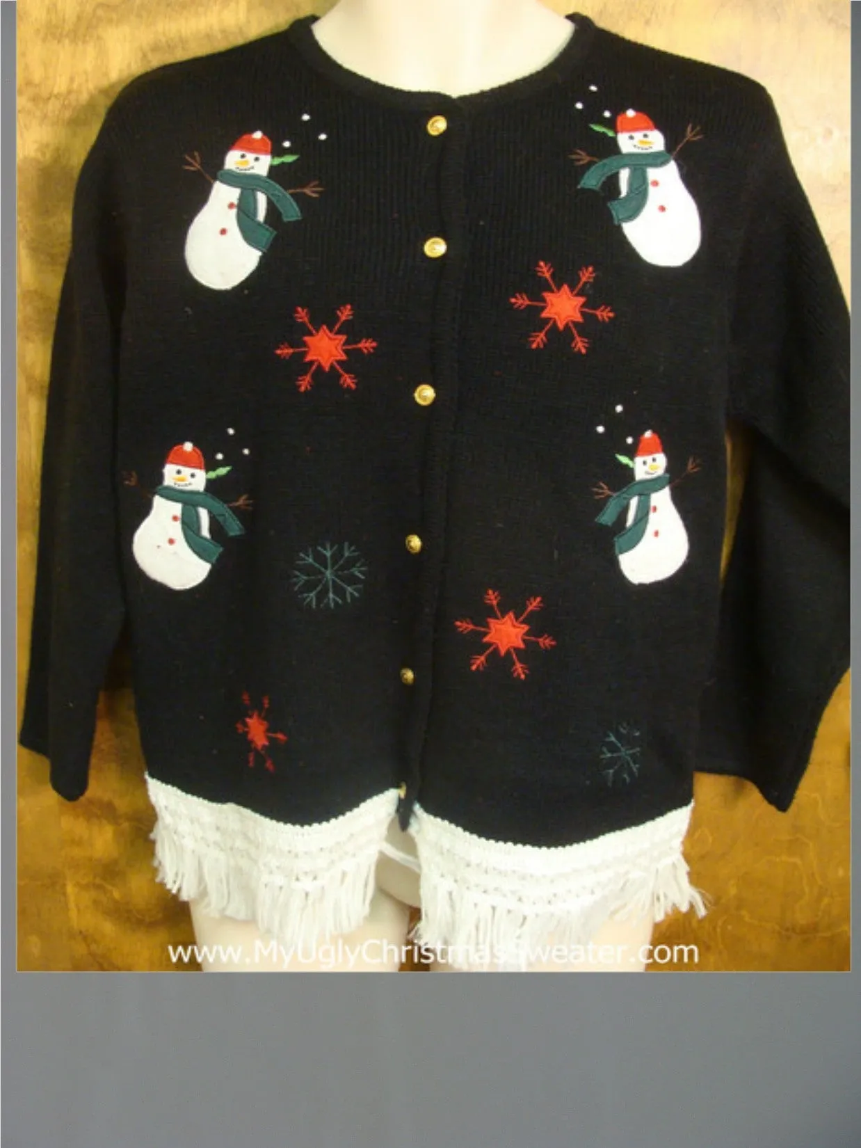 Jolly Snowmen and Snowflakes Cute Christmas Sweater