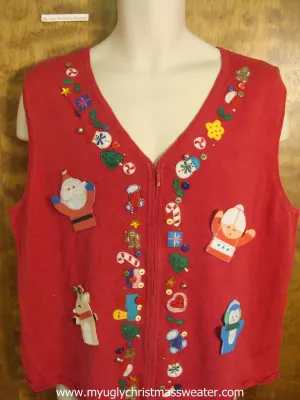 Mr. and Mrs. Claus Christmas Party Sweater Vest