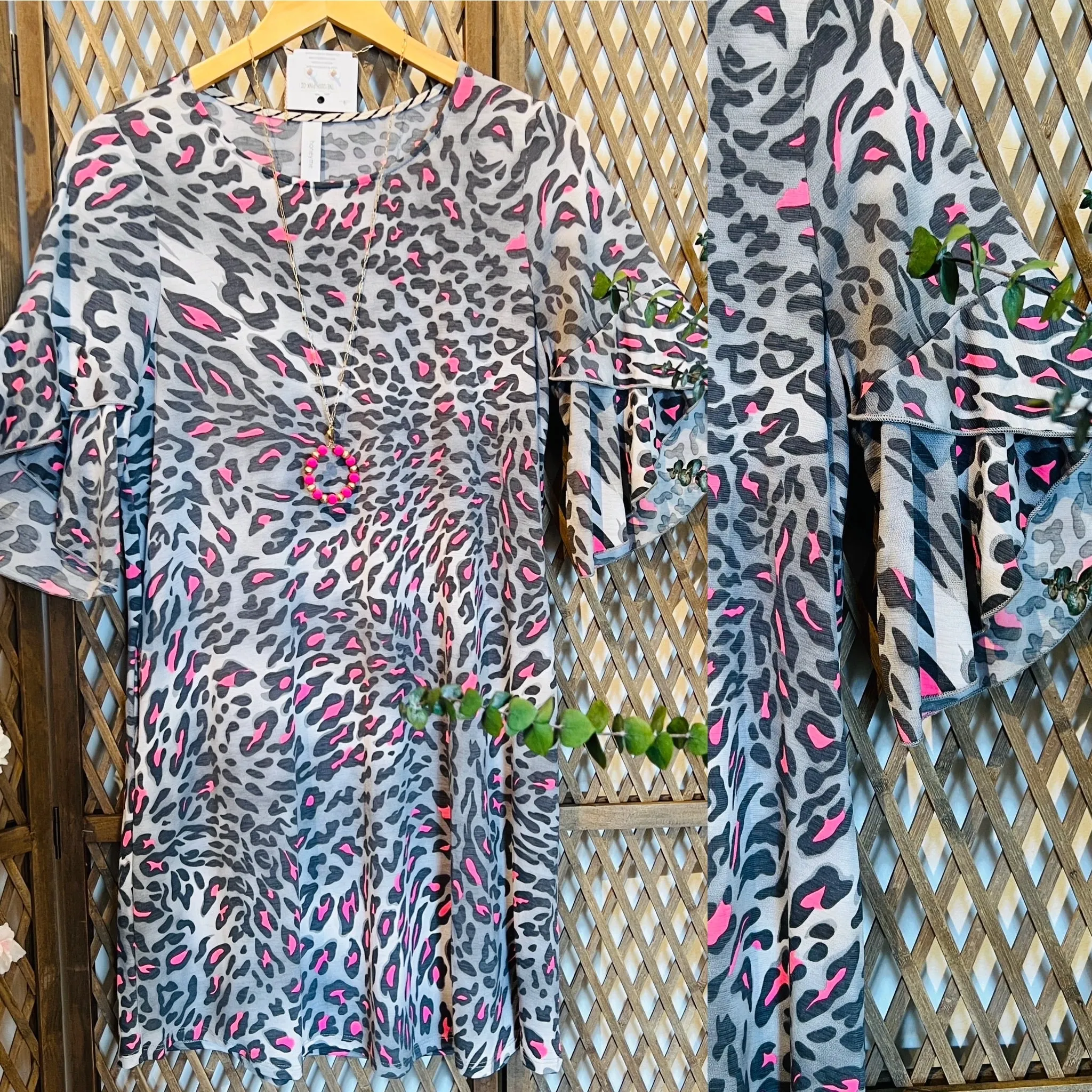 Pink Leopard Dress