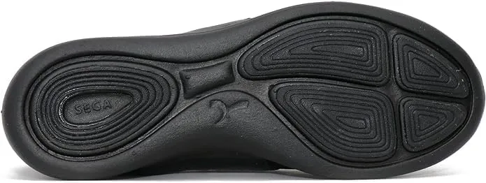 Quive Black Walking and Running Trainers Lightweight Sports Shoes Unisex