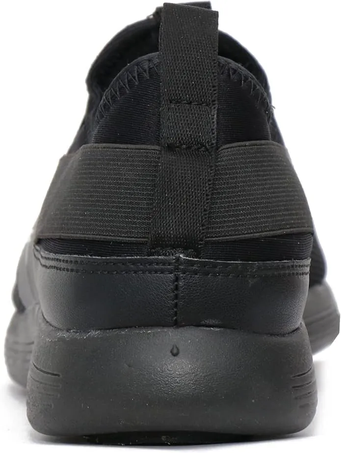 Quive Black Walking and Running Trainers Unisex