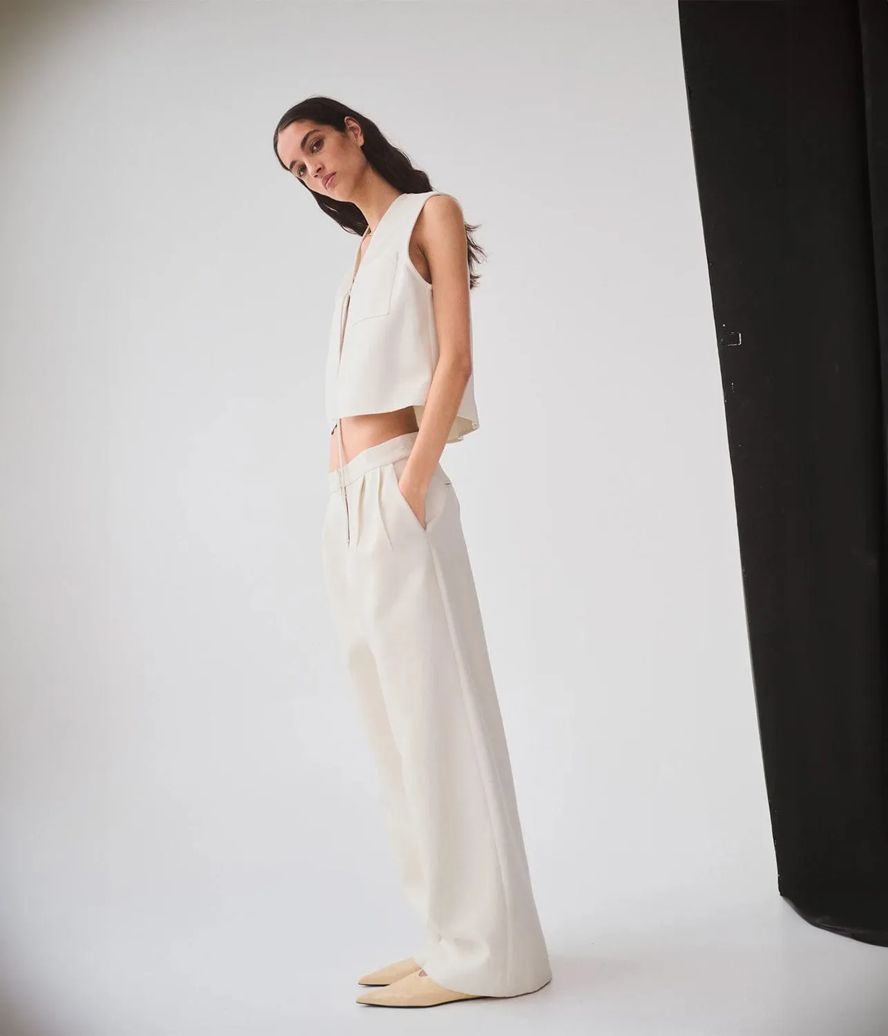 RIETI PANT- IVORY