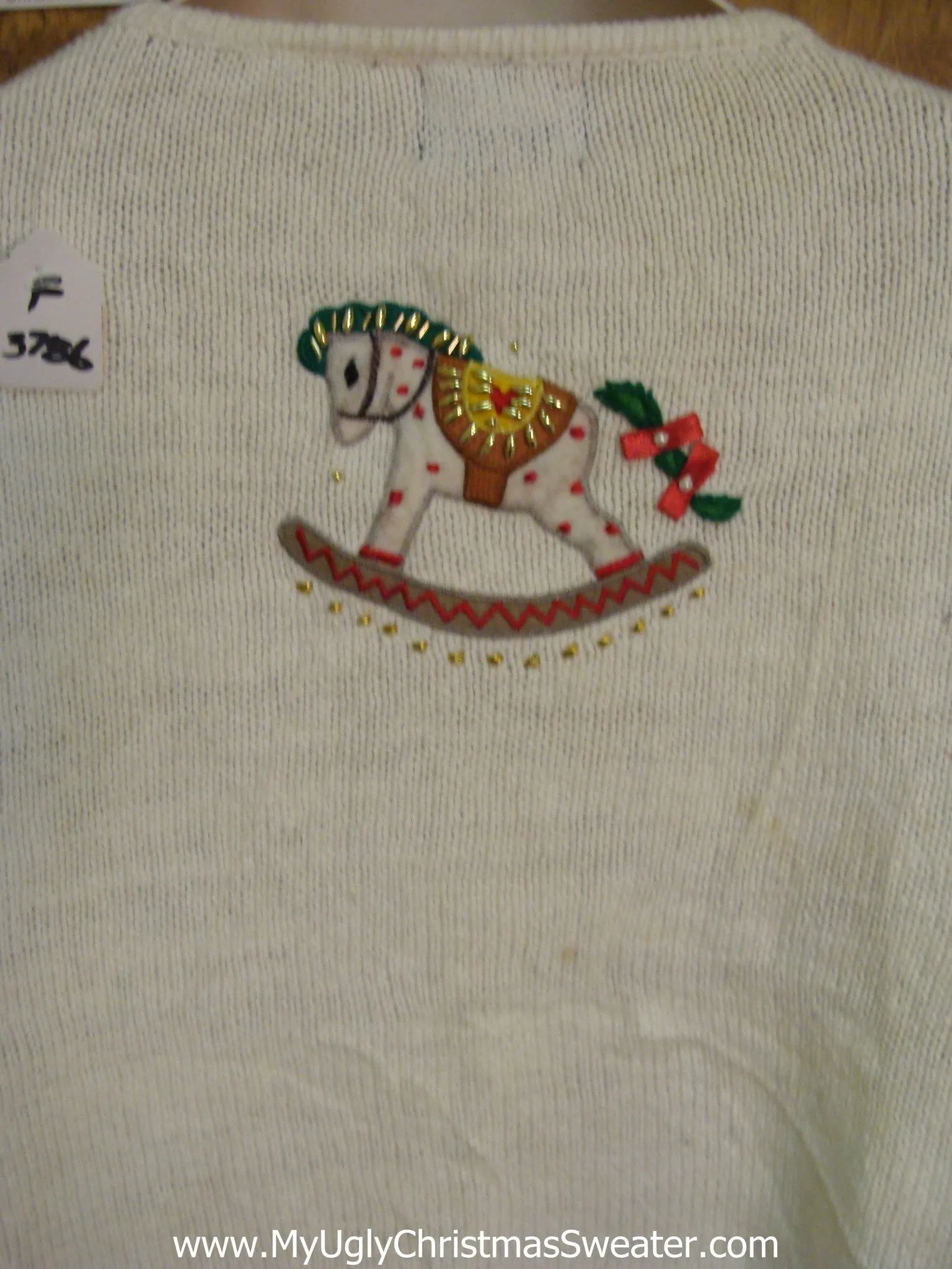 Rocking Horse Bling Ugly Christmas Jumper