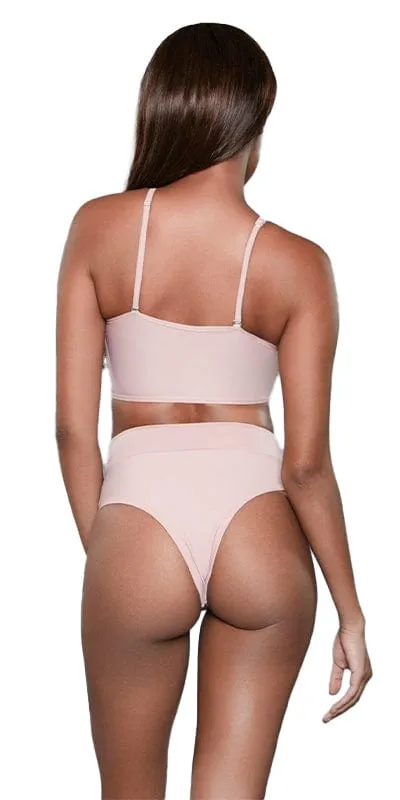Sexy Eva Bandeau Top and High Waisted Bottom Bikini Swimsuit