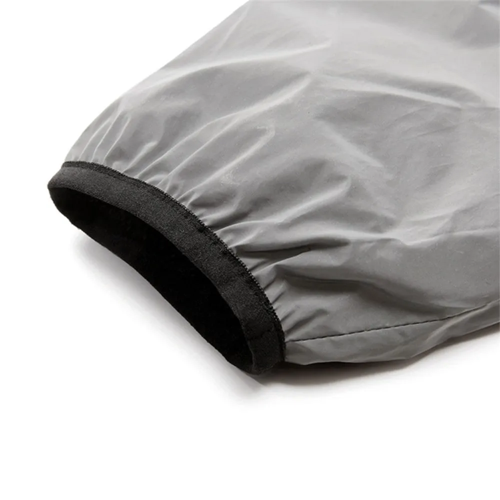 (Size XXL) Water repellent outdoor sports jacket Reflective windbreaker - Silver