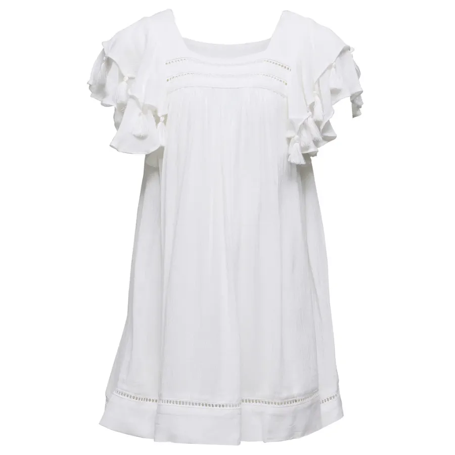 Snapper Rock Tashort Sleeveel Time Beach Dress G11067 - White