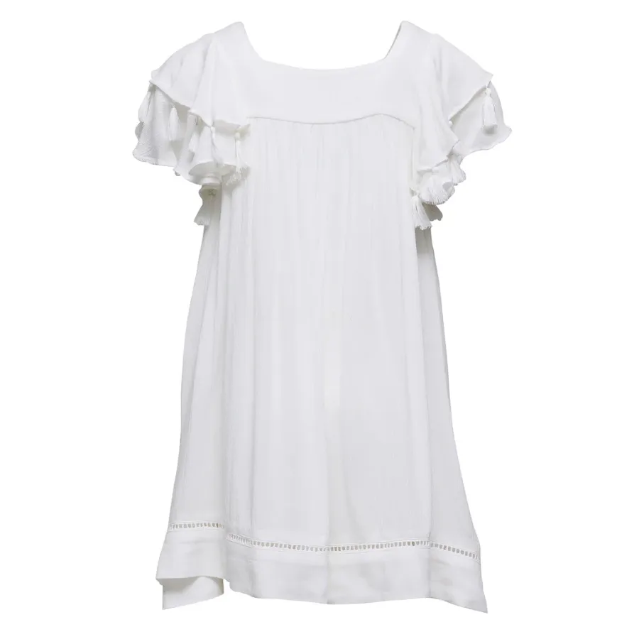 Snapper Rock Tashort Sleeveel Time Beach Dress G11067 - White