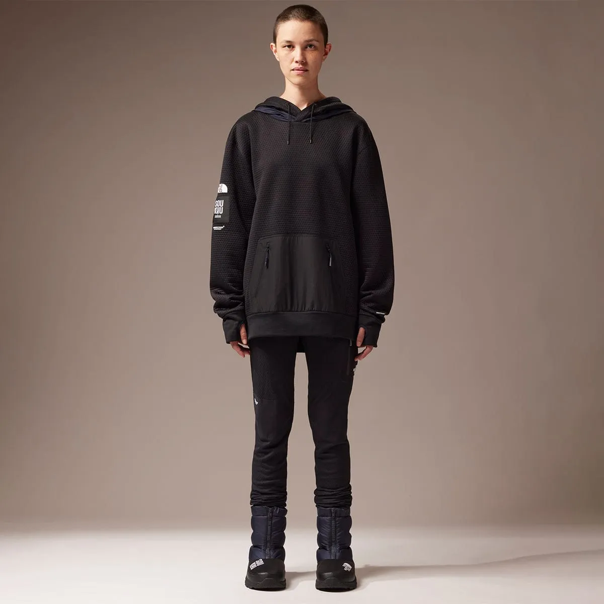 SOUKUU BY THE NORTH FACE X UNDERCOVER PROJECT U DOTKNIT DOUBLE HOODIE