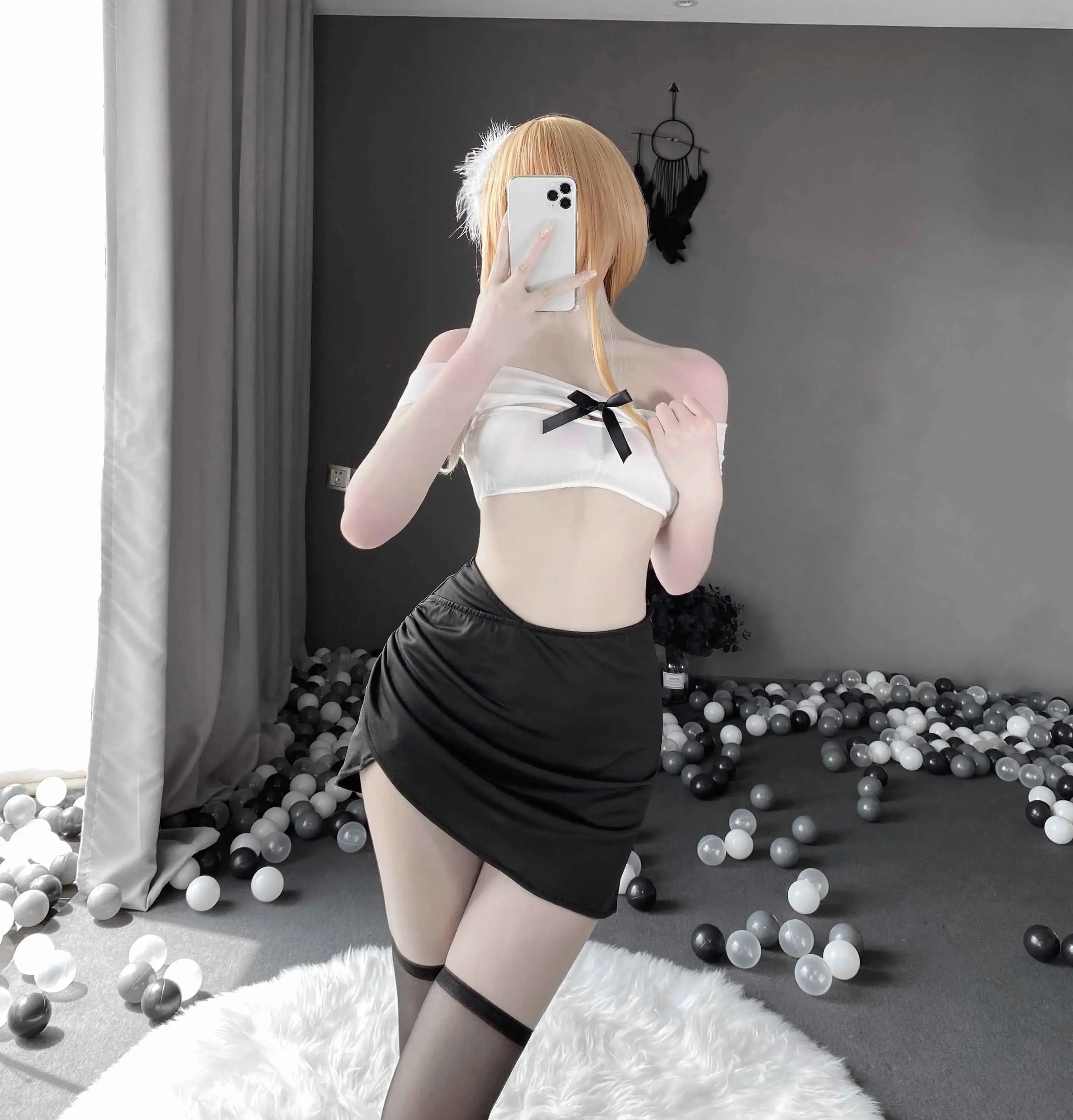 T-2470 Office Romance Off-the-shoulder secretary uniform