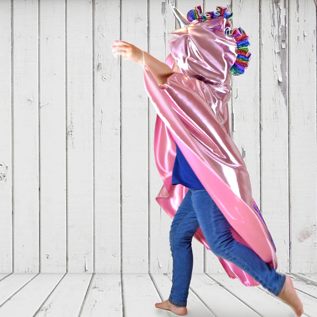 Unicorn Cape Costume - Pink for Creative Play and Halloween