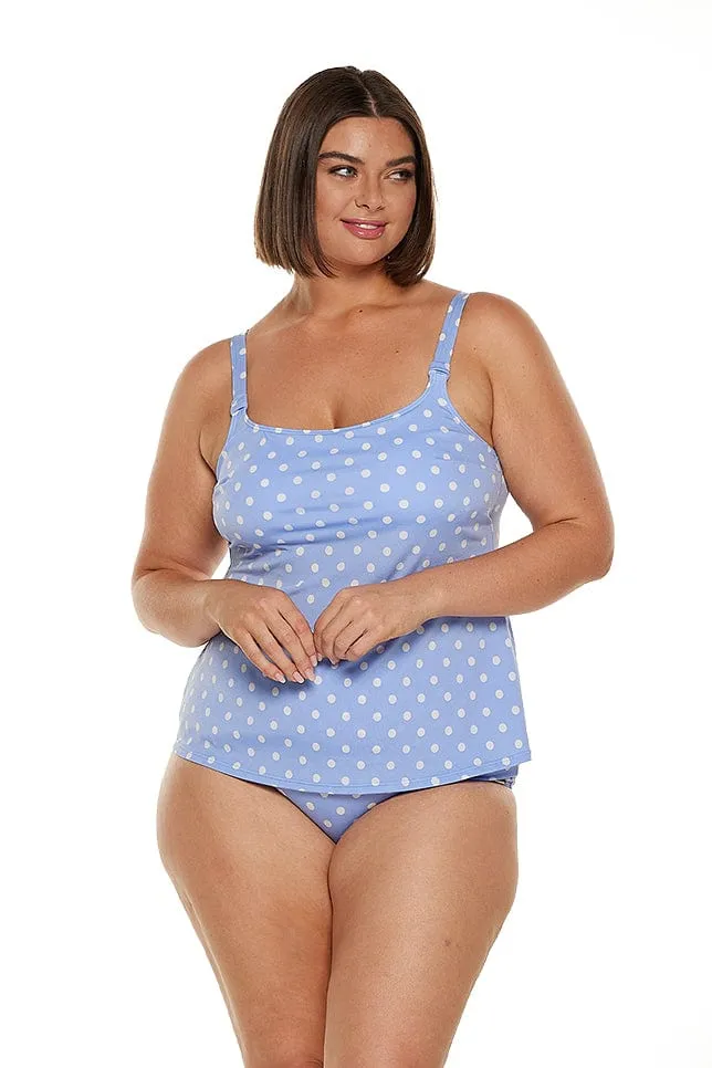 Vintage Dots Chlorine Resistant High Waisted Bikini Bottoms