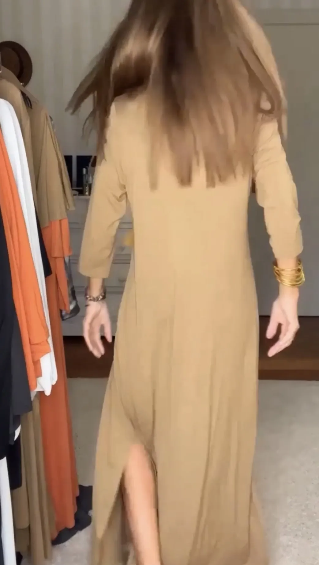 Women's Casual Solid Color V-neck Comfortable Dress