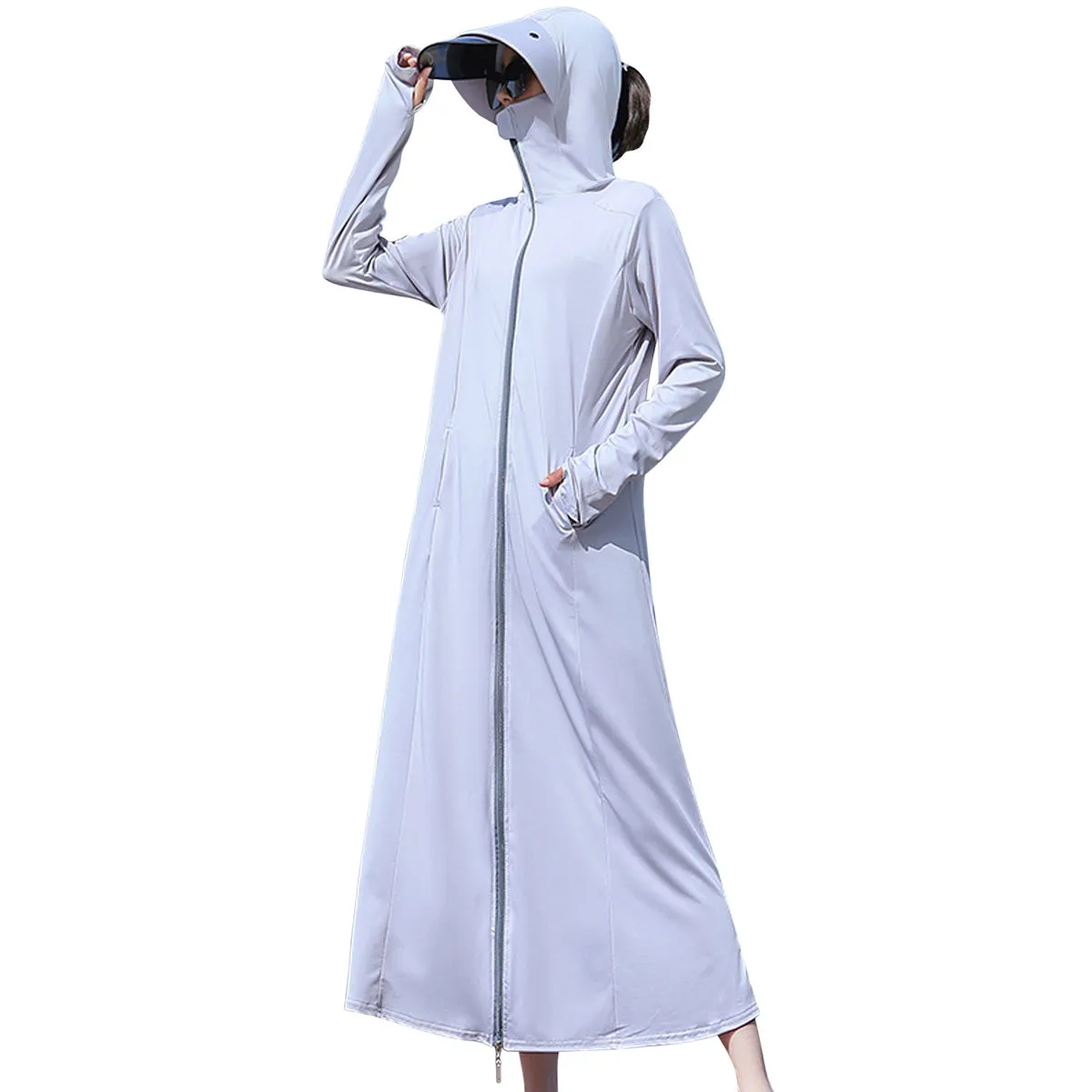 Women's Face Visor Long Anti UV Jacket