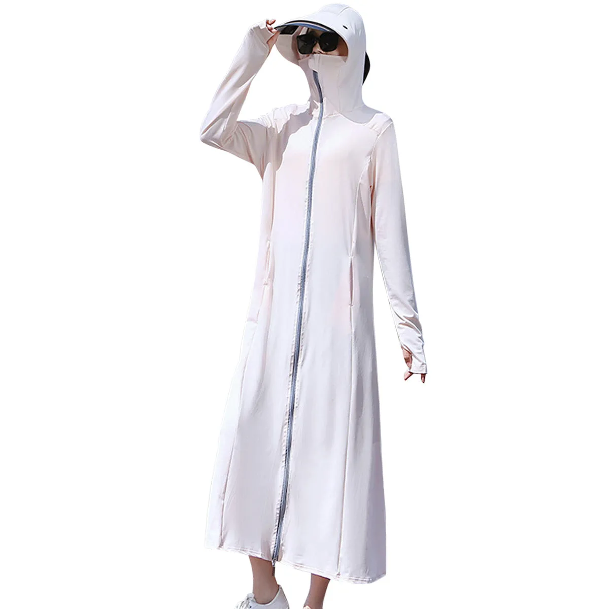 Women's Face Visor Long Anti UV Jacket