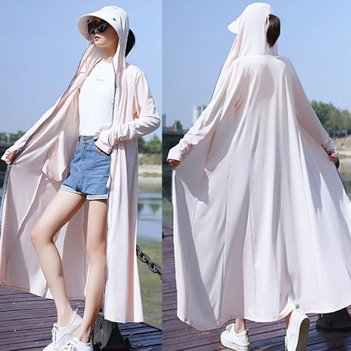 Women's Face Visor Long Anti UV Jacket