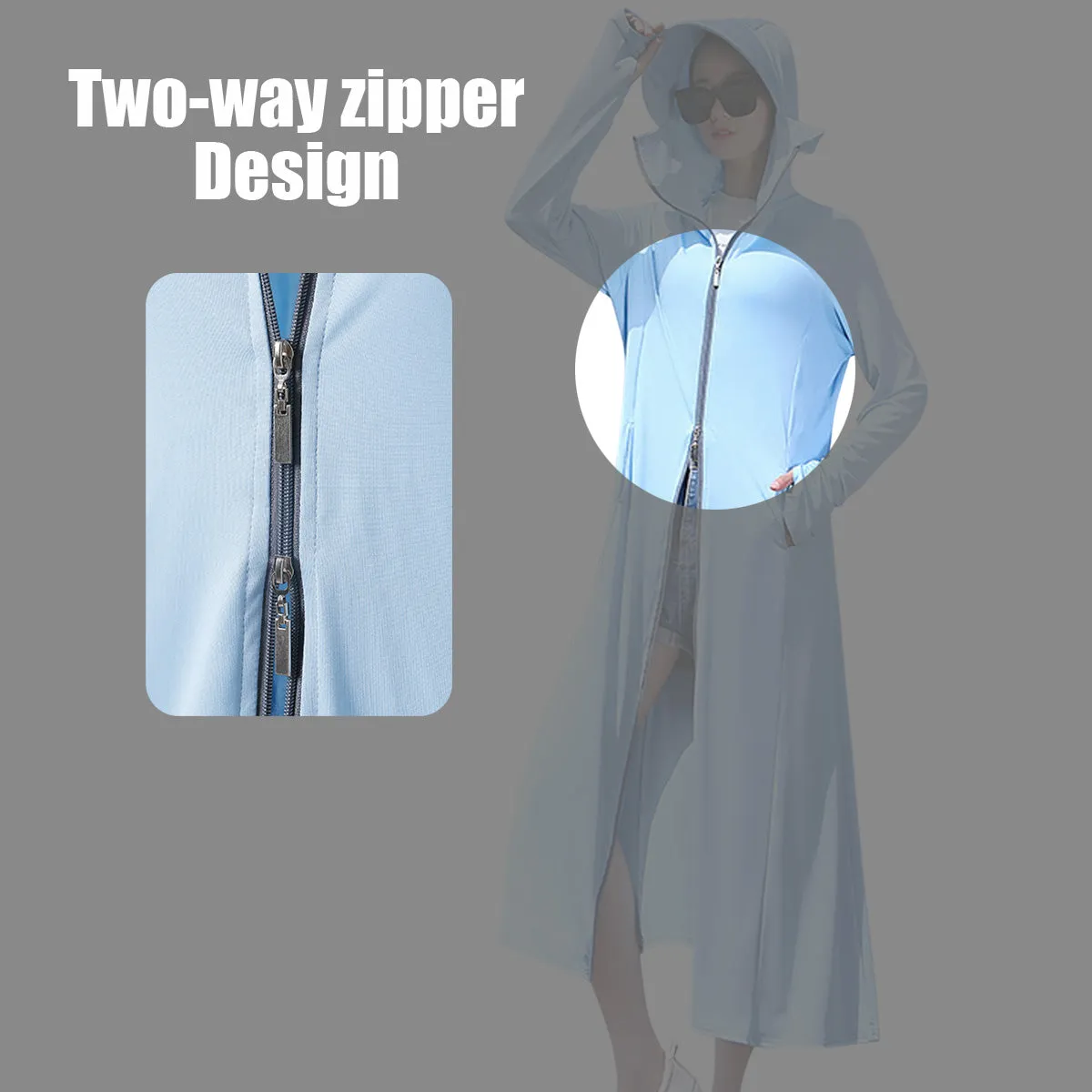 Women's Face Visor Long Anti UV Jacket