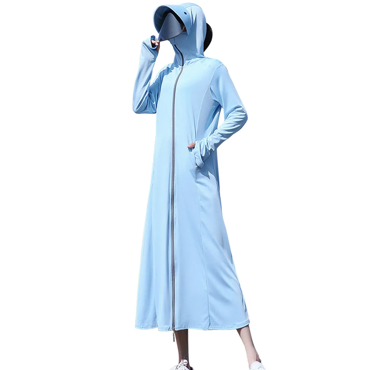 Women's Face Visor Long Anti UV Jacket