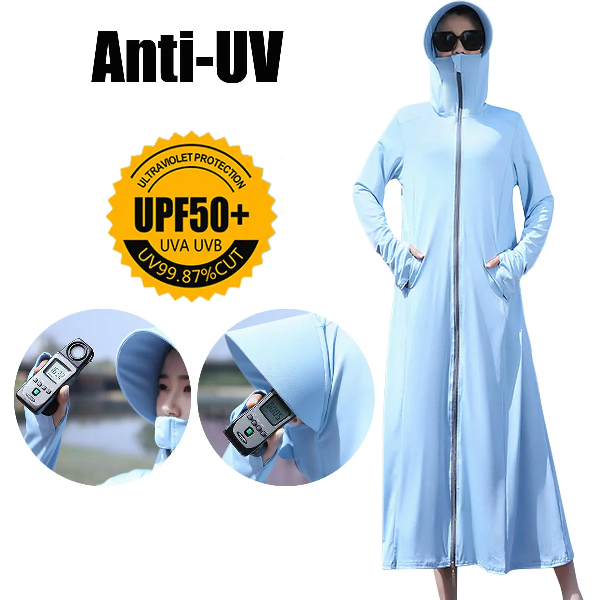 Women's Face Visor Long Anti UV Jacket