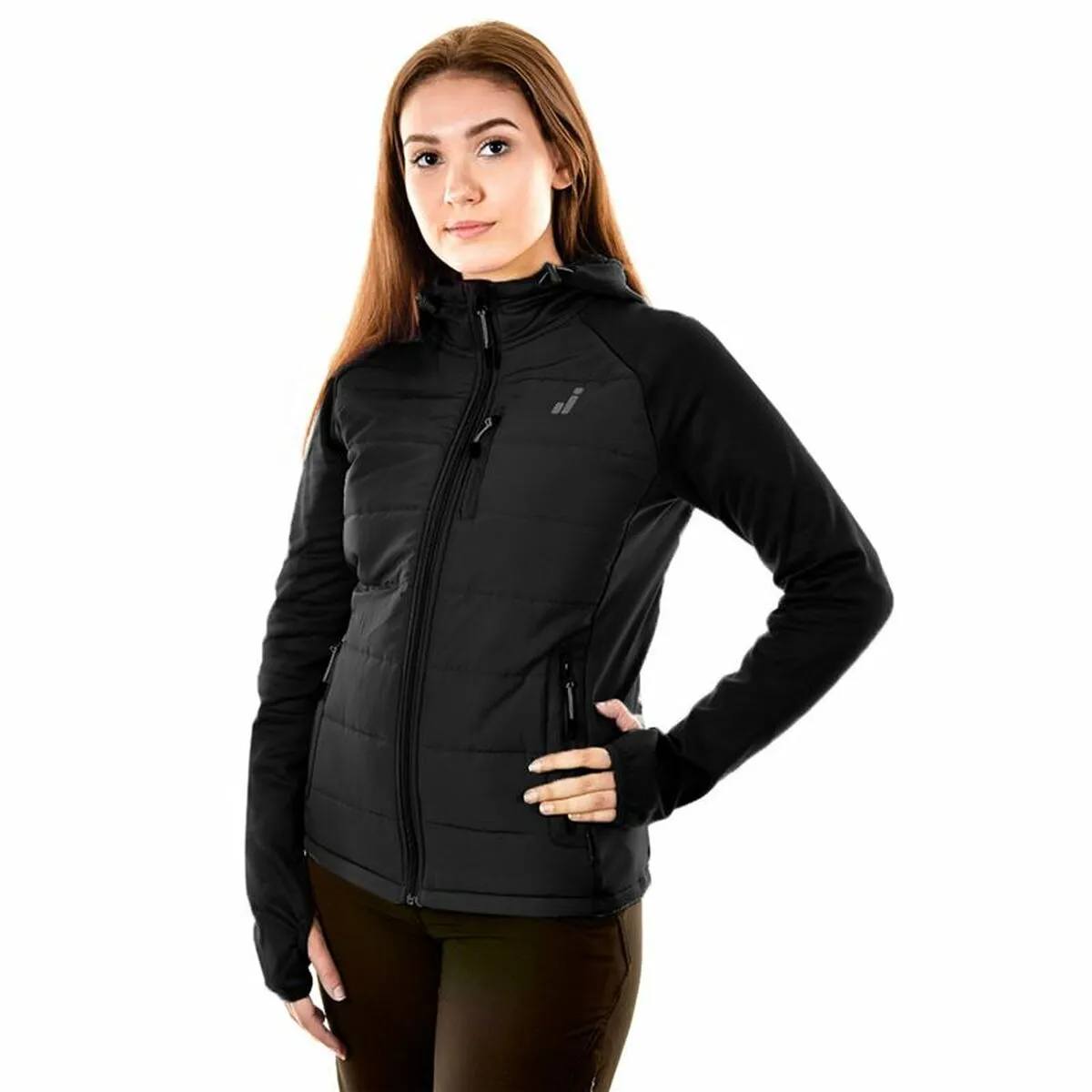 Women'S Sports Jacket Joluvi Hybrid Black